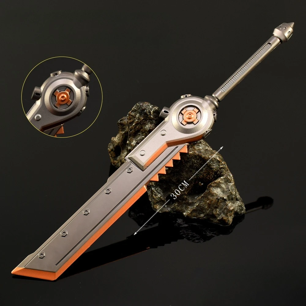 30 ซม.เกมสันติภาพจีนเกม Po Jia ดาบโลหะหัตถกรรมอาวุธรุ่นสะสมโต๊ะเครื่องประดับของขวัญของเล่น