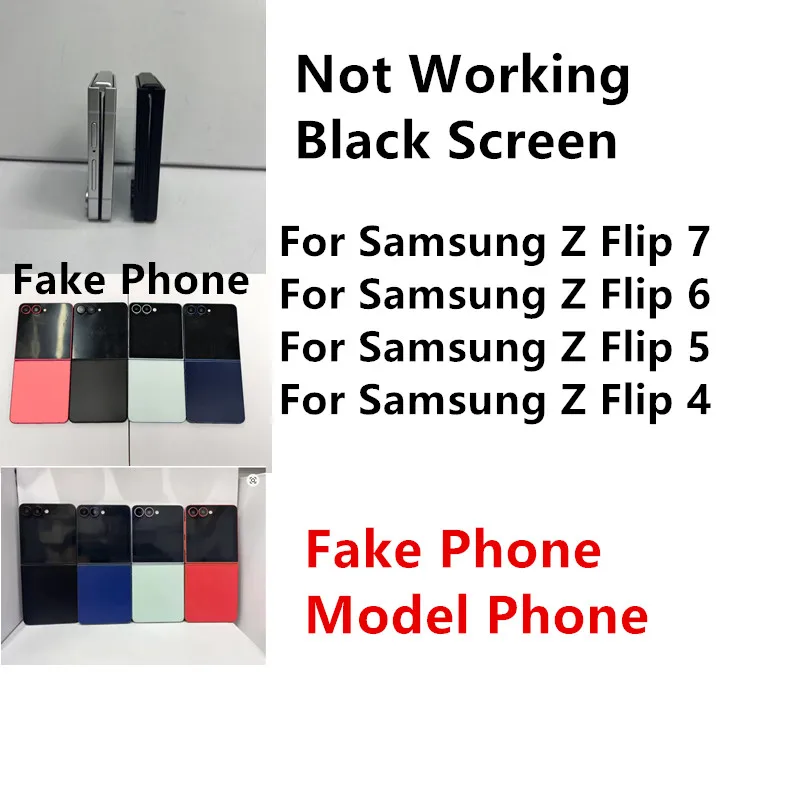 

Fake Phone Model For Samsung Z Flip7 Z Flip6 Flip5 Flip4 5G Display Toy 1:1 Real Not Working Black Screen