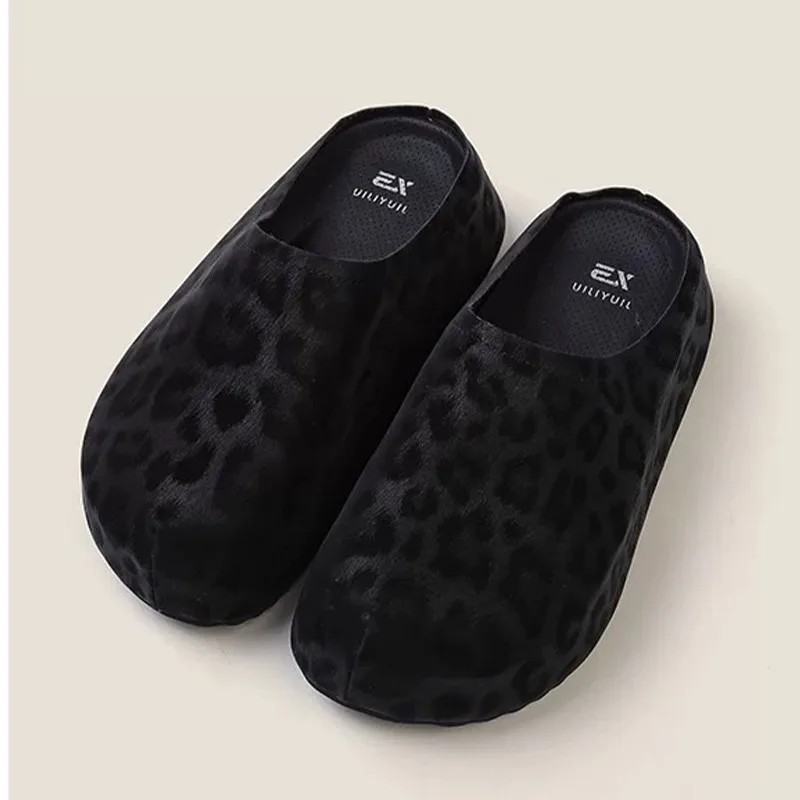 

Leopard Women Platform Slippers Flats Casual Mules Shoes 2025 Brand Summer Sandals Trend New Slingback Flip Flops Zapatos Mujer