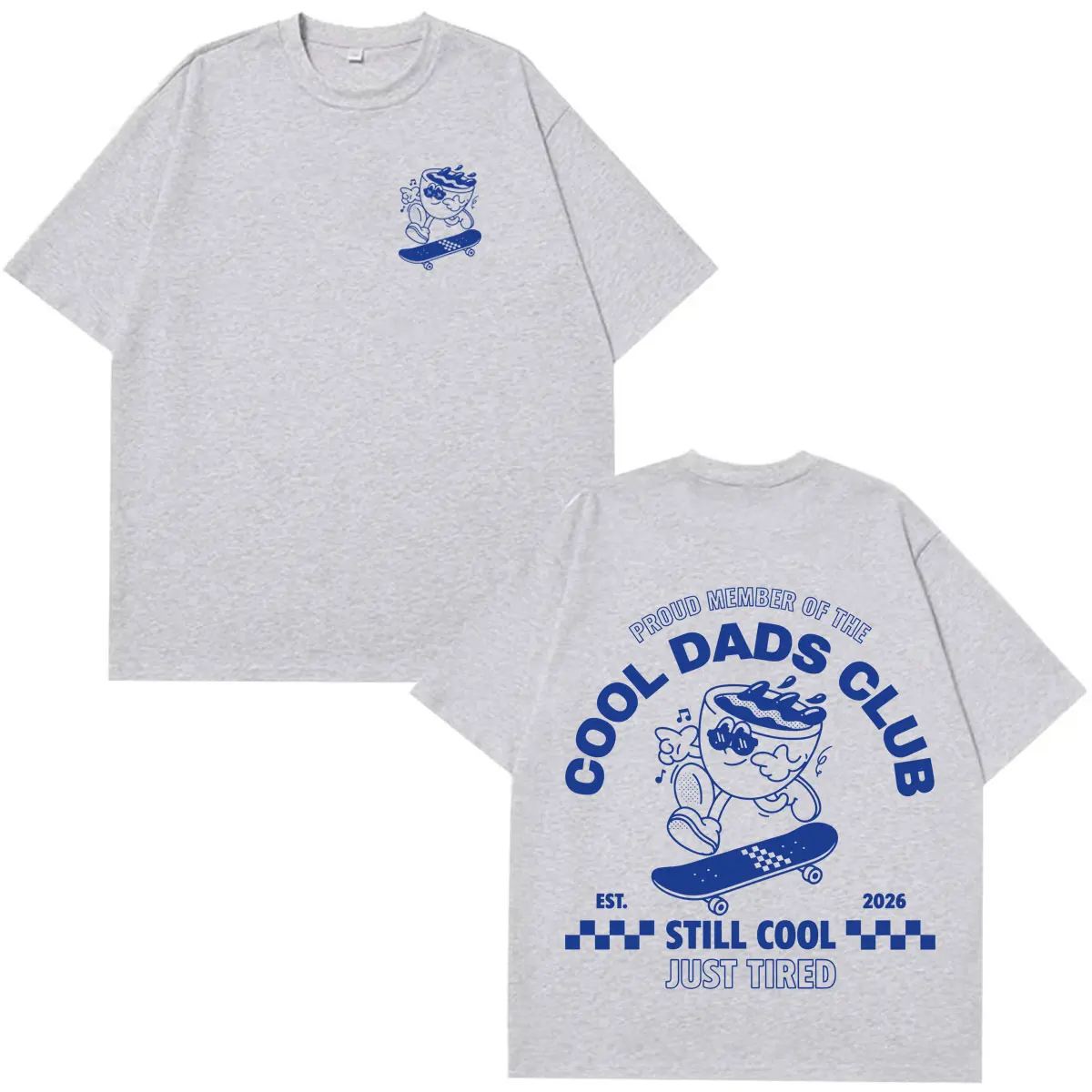Cool Dads Club Kaffee-Meme 2026 Pop T-Shirt für Männer und Frauen Y2K T-Shirt Baumwolle Streetwear Sommer Lässig Übergroßes Kurzarm-T-Shirt – Detail 4