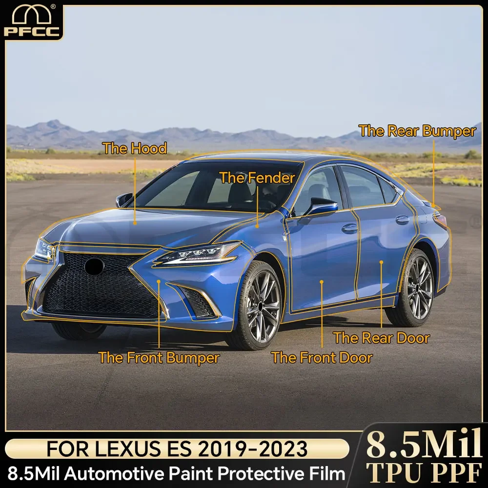 PPF TPU Car Paint Protection Film for Lexus ES 250 300H 350 2019 2020 2021 2022 2023 Clear Bra Kit Decal Pre Cut PPF Scratch