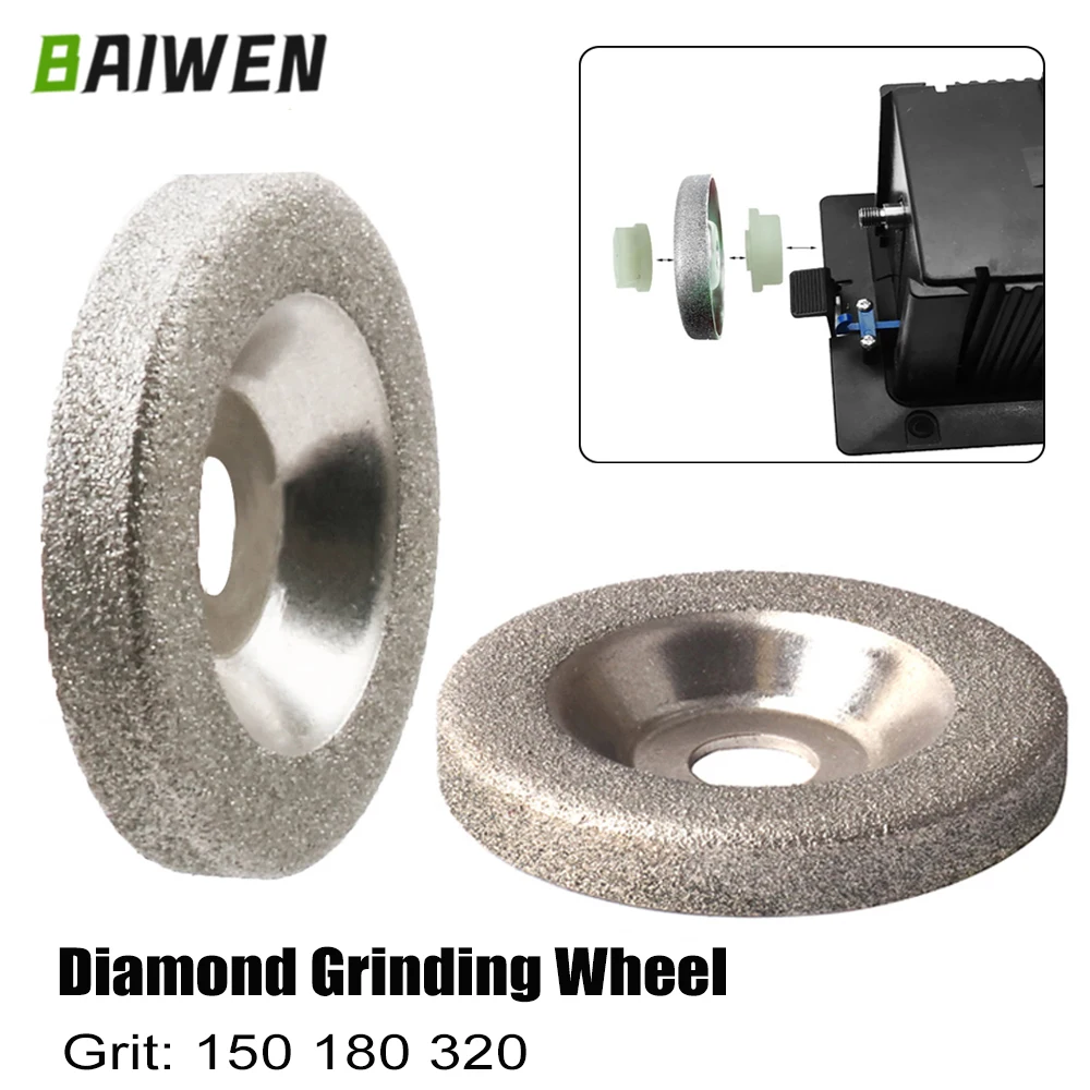 1 szt. 50mm ściernica diamentowa 150/180/320 Grit koło szlifierka tarcza kamień ostrzałka kątowa tarcza tnąca akcesoria narzędziowe obrotowe