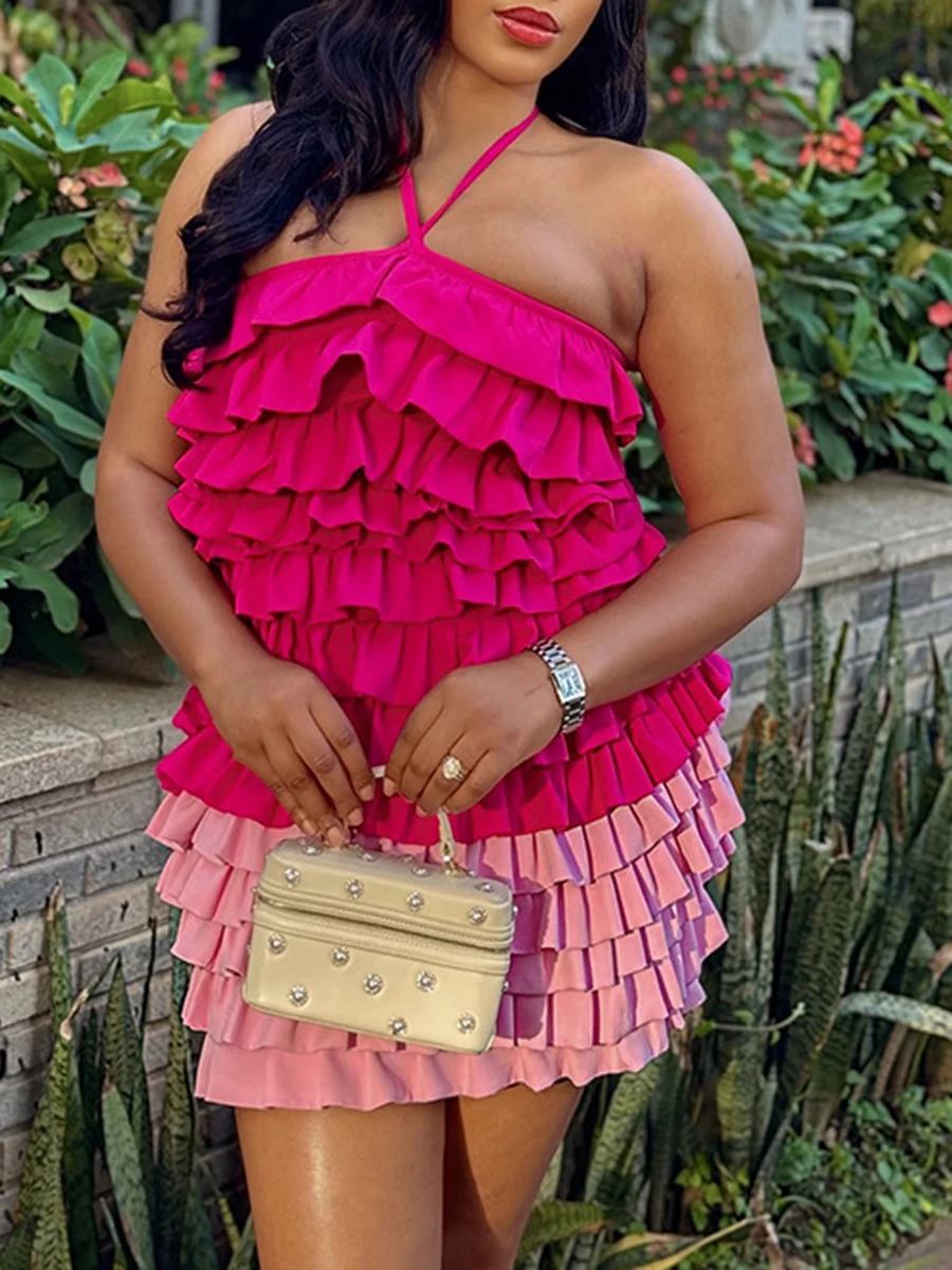 ZIML Design Sense-vestidos adelgazantes de colores para mujer, cuello cuadrado, sin mangas, cintura alta, estilo playero, vestido Sexy para mujer