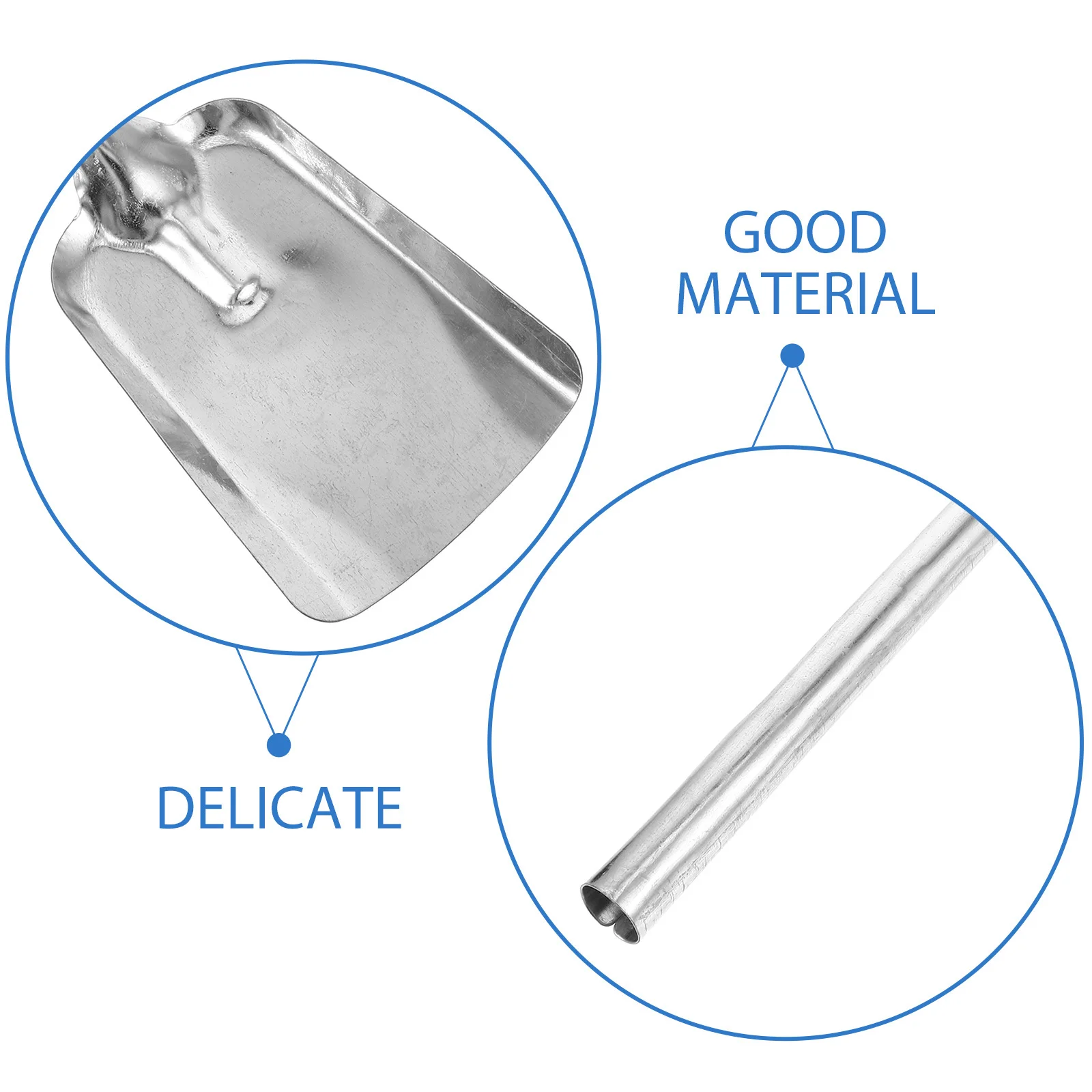 مقبض طويل مجرفة الفحم الثقيلة الحديد الرماد تنظيف أداة سميكة الموقد مجرفة لموقد المطبخ المنزل استخدام مغرفة لرماد الفحم #5