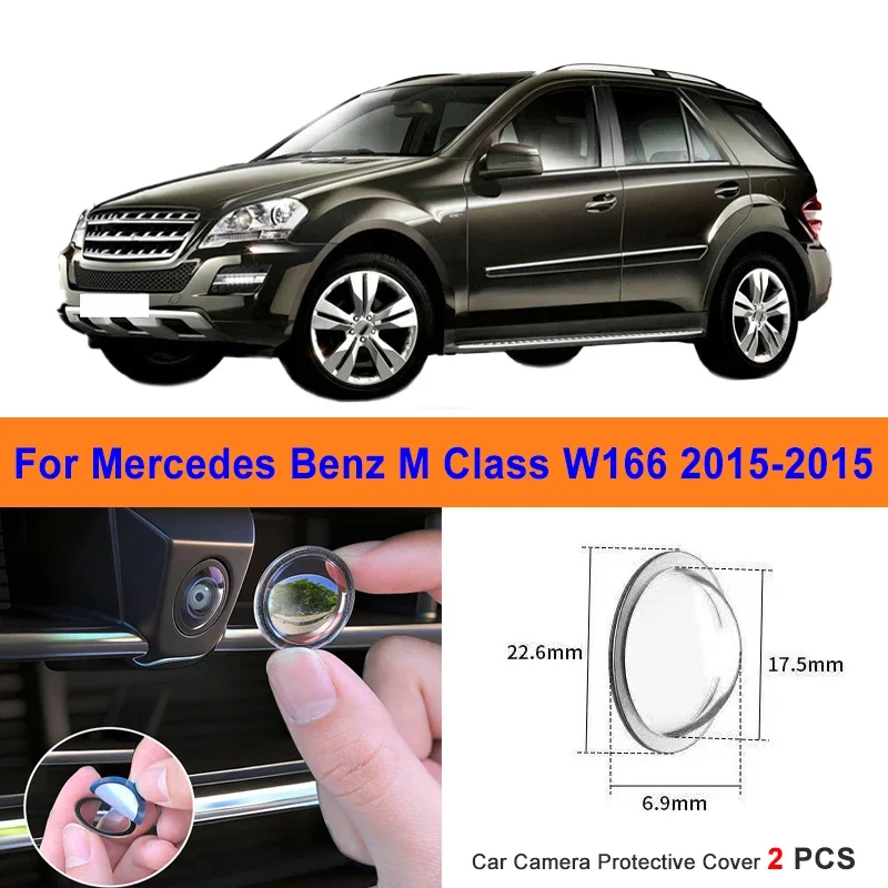 

360 Reverse Image Car Camera Cover Anti-Scratch PC Lens Protector Stickers For Mercedes Benz M Class W166 2015-2015 2Pcs