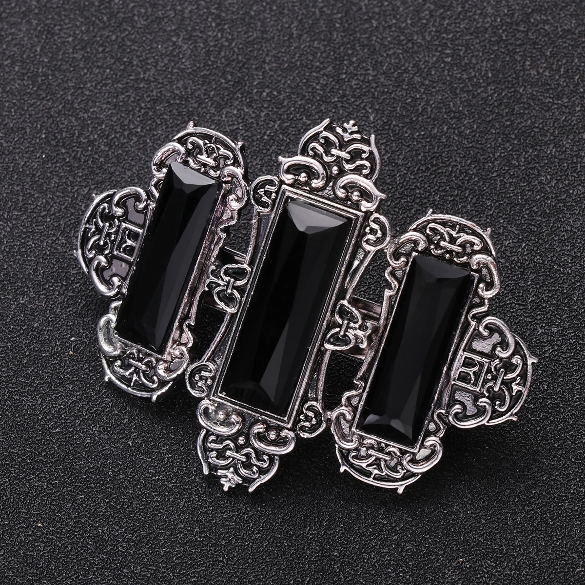 

1pc Alloy Hair Clips Fashion Rhinestone Hairpins Stylish Ponytail Clips For Daily Party Travel Decoration Silver Black