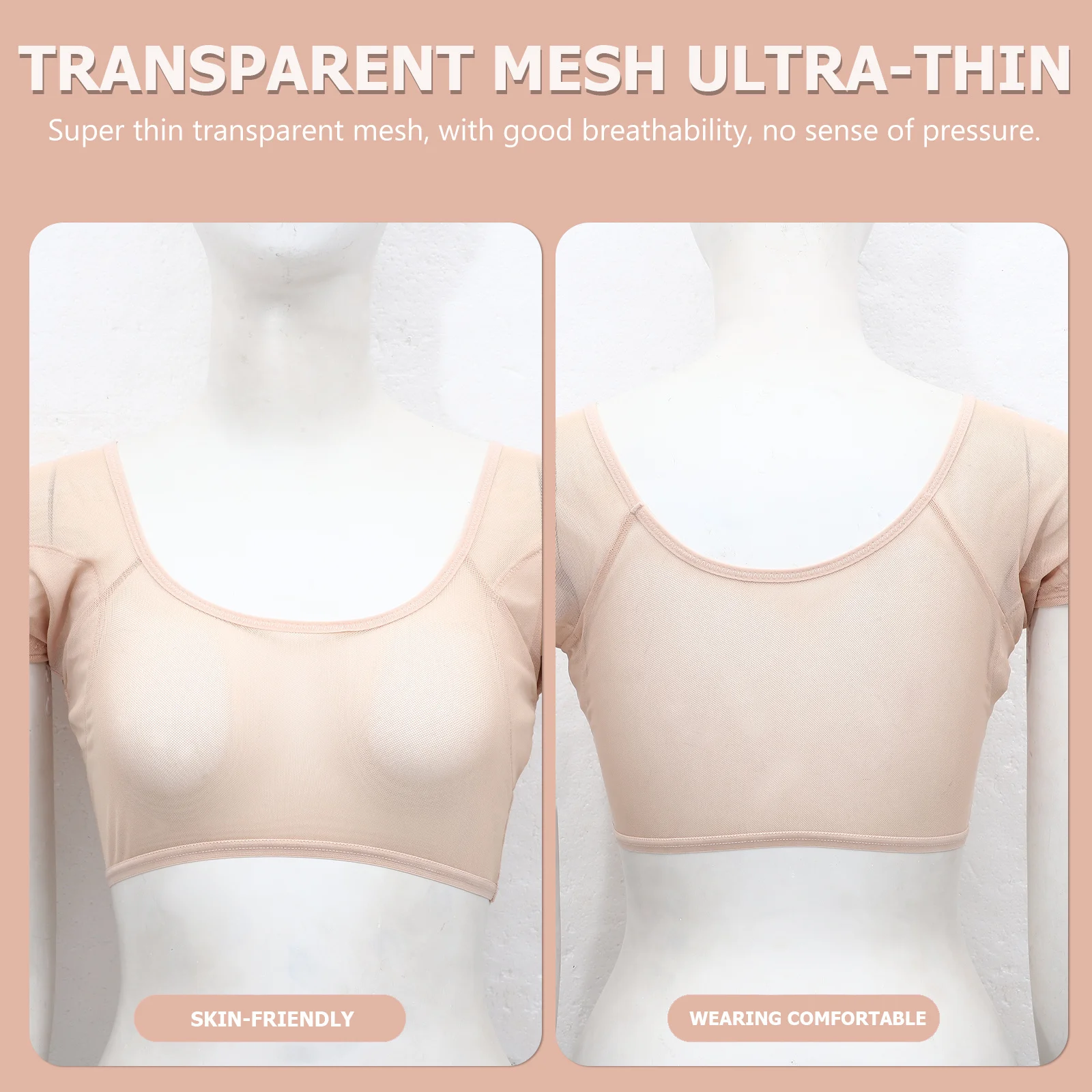 Colete de suor nas axilas para mulheres, camiseta respirável anti-vazamento à prova de suor com almofadas de algodão, ajuste perfeito, treino confortável, ioga