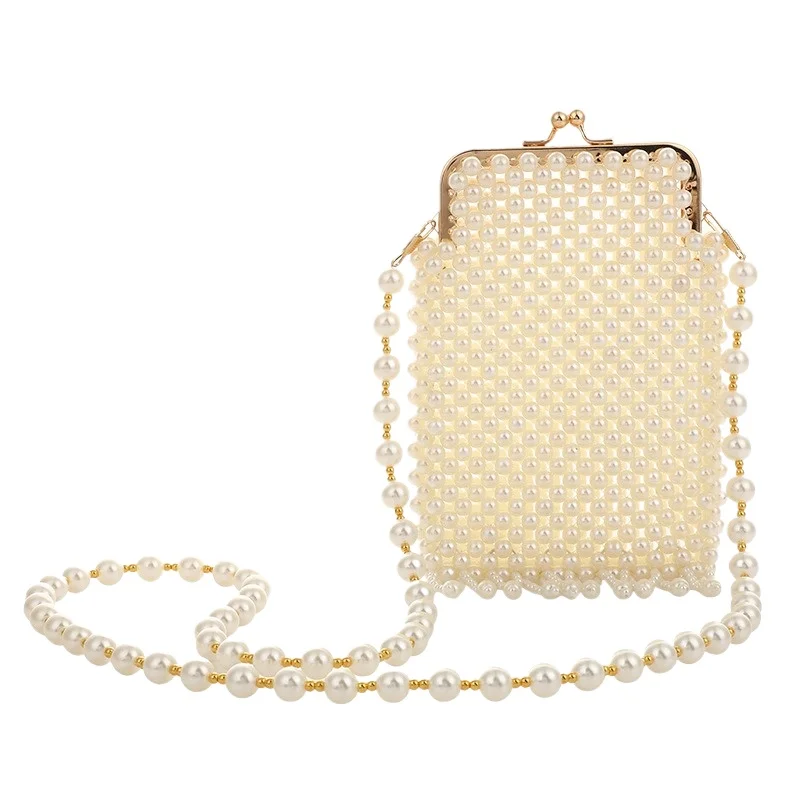 

Elegant Pearl Tassel Evening Bag Shoulder Crossbody Clutch for Women Party Wedding Prom European American Fashion
