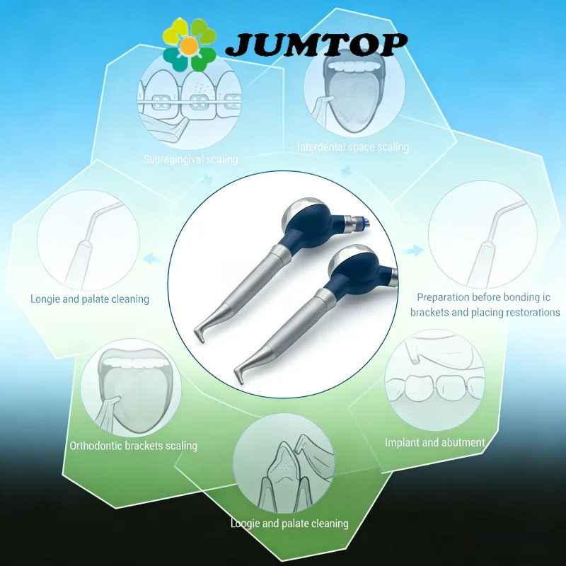 

JUMTOP Dental Air Water Polisher Sandblasting Gun for Oral Irrigator Calculus Remover