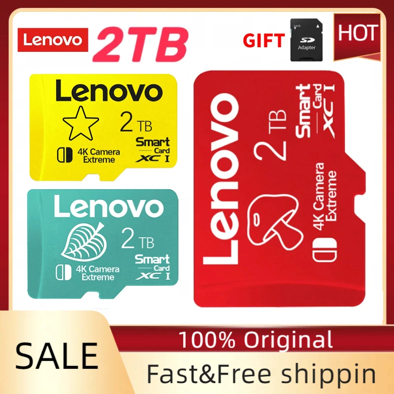 Lenovo 2TB Memory Card For Nintendo Switch 1TB V30 4K Micro Tf Sd Card 128GB 256GB 512GB Cartao De Memoria For Nintendo 64 Game