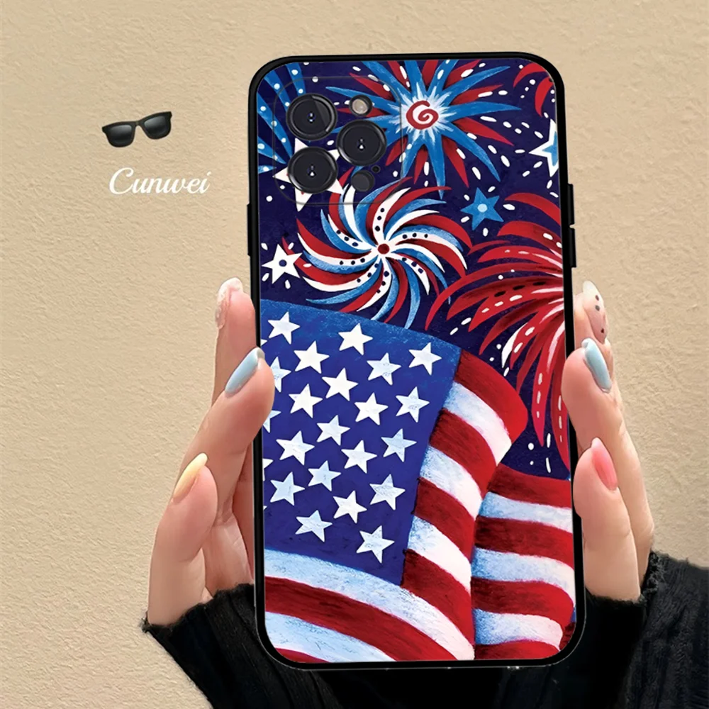 Celebrating Independence Day Party in the United States Phone Case For iPhone 15 14 11 12 13 Mini Pro XS Max Cover 6 7 8 Plus X