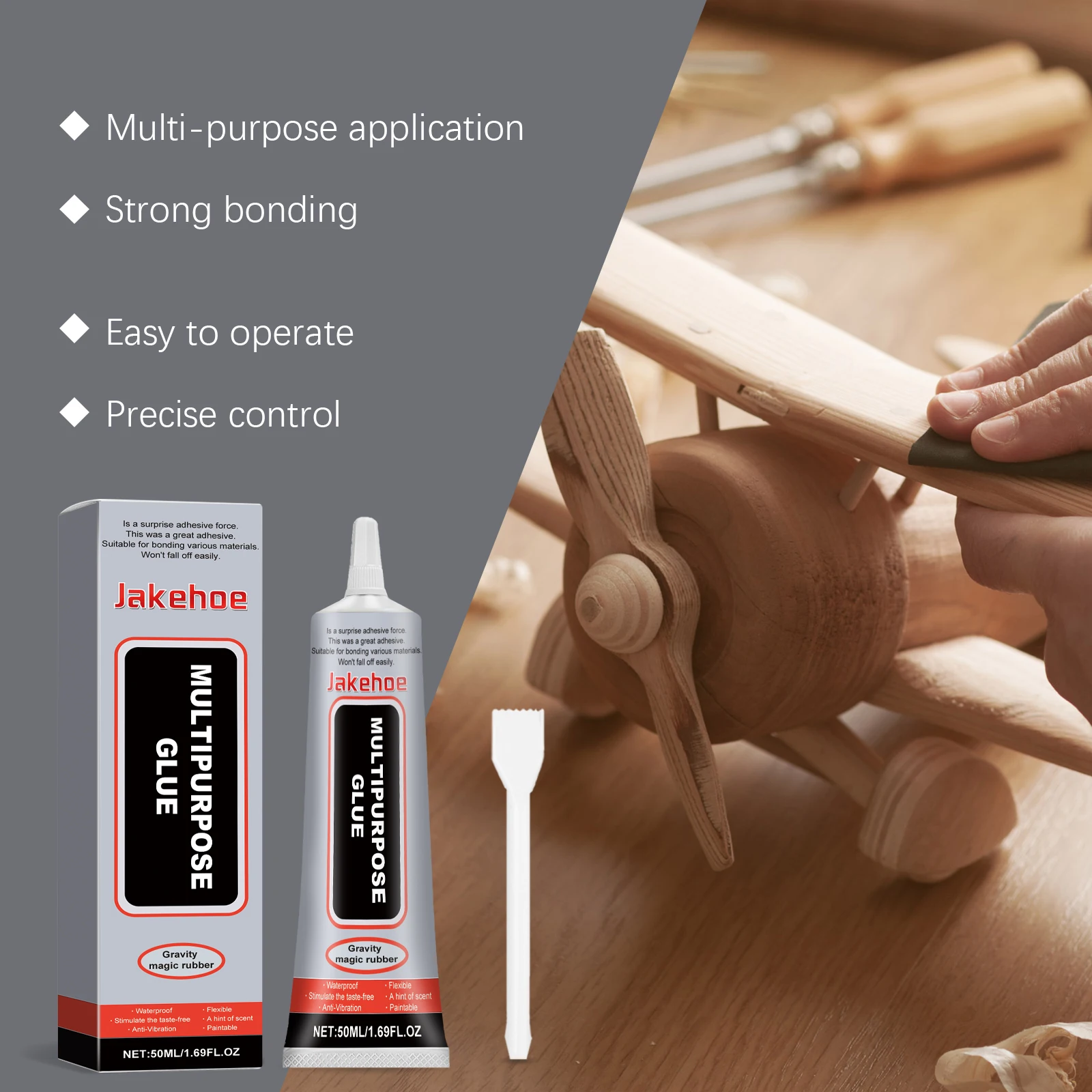 Multipurpose Invisible Glue Strong Adhesive for Car Interior Repair Flexible Waterproof Bonding Agent for Plastic Rubber Metal