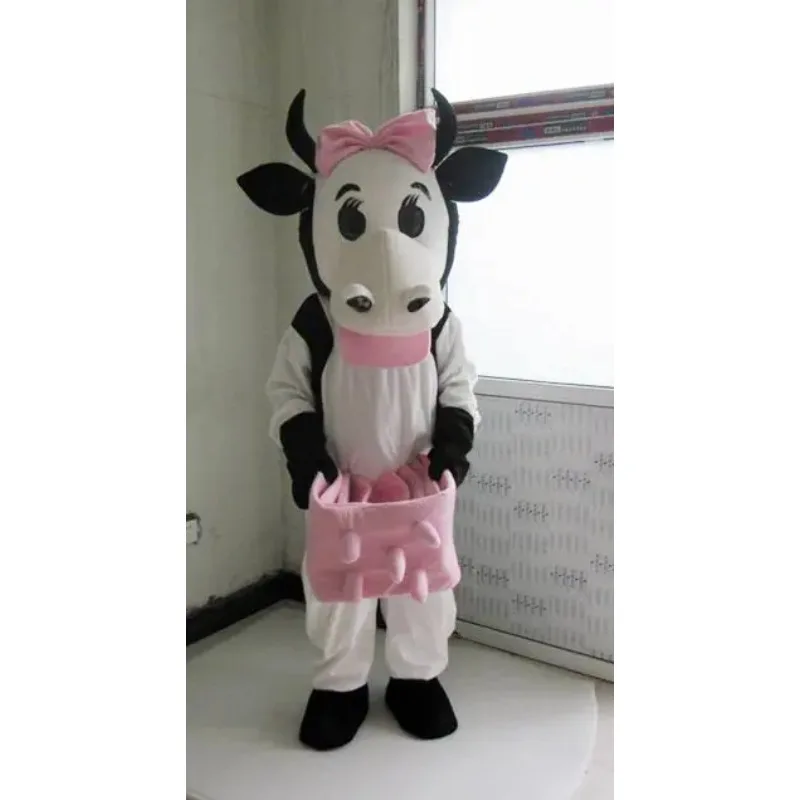 

Advertising Cow Mascot Costume Suits Adults Cosplay Party Game Dress Outfits