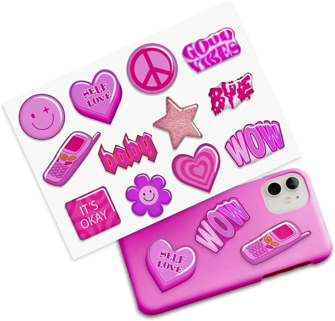 

3D-наклейки BulbaCraft Y2K для эстетического чехла для телефона