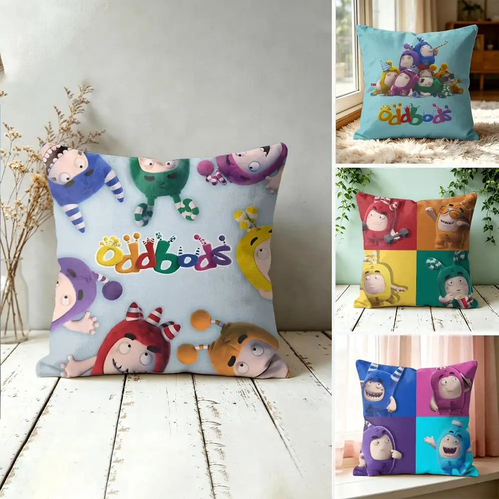 O-Oddbods Милая декоративная наволочка с мультяшным рисунком, квадратная, 40x40 см, для дивана, спальни, гостиной, домашнего декора.