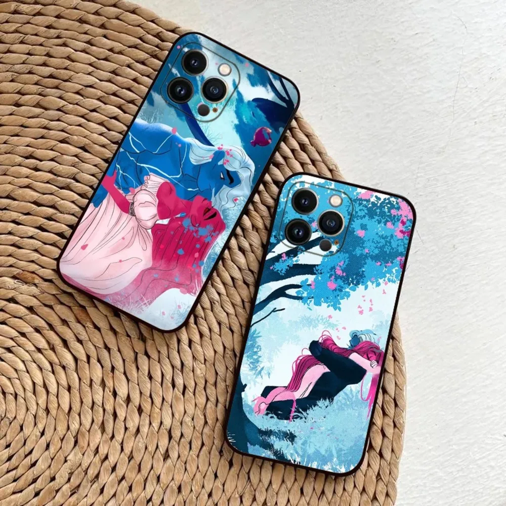 Lore Olympus Phone Case For iPhone 15,14,13,12,11,Plus,Pro Max,XS,X,XR,SE,Mini,8,7 Soft Silicone Black Cover