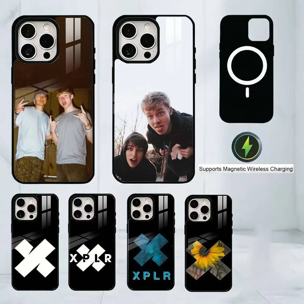 S-Sam And Colby XPLR Phone Case For iPhone17,16,15,14,13,12,11 Plus,Pro Compatible with magnetic wireless charging