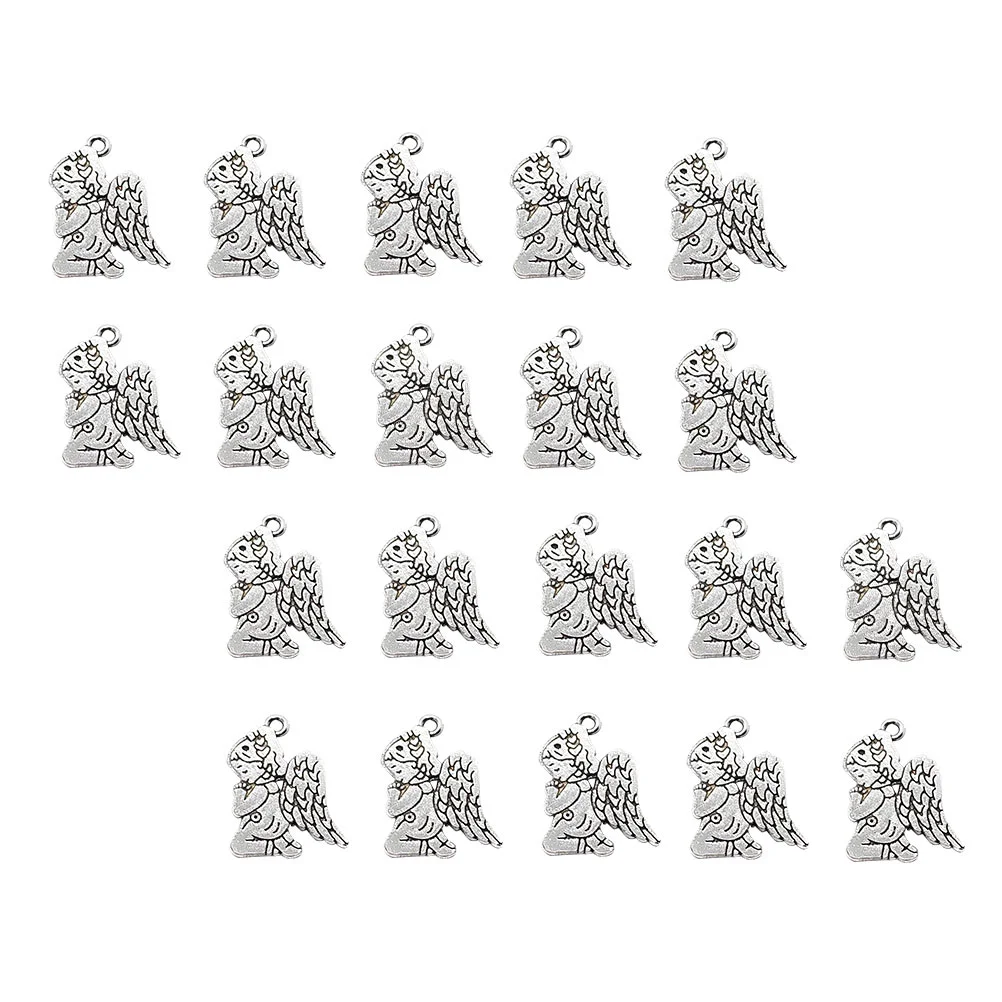 50pcs Unique Prayer Pendants Durable DIY Angel Pendants Creative Alloy Pendants DIY little girl pendant