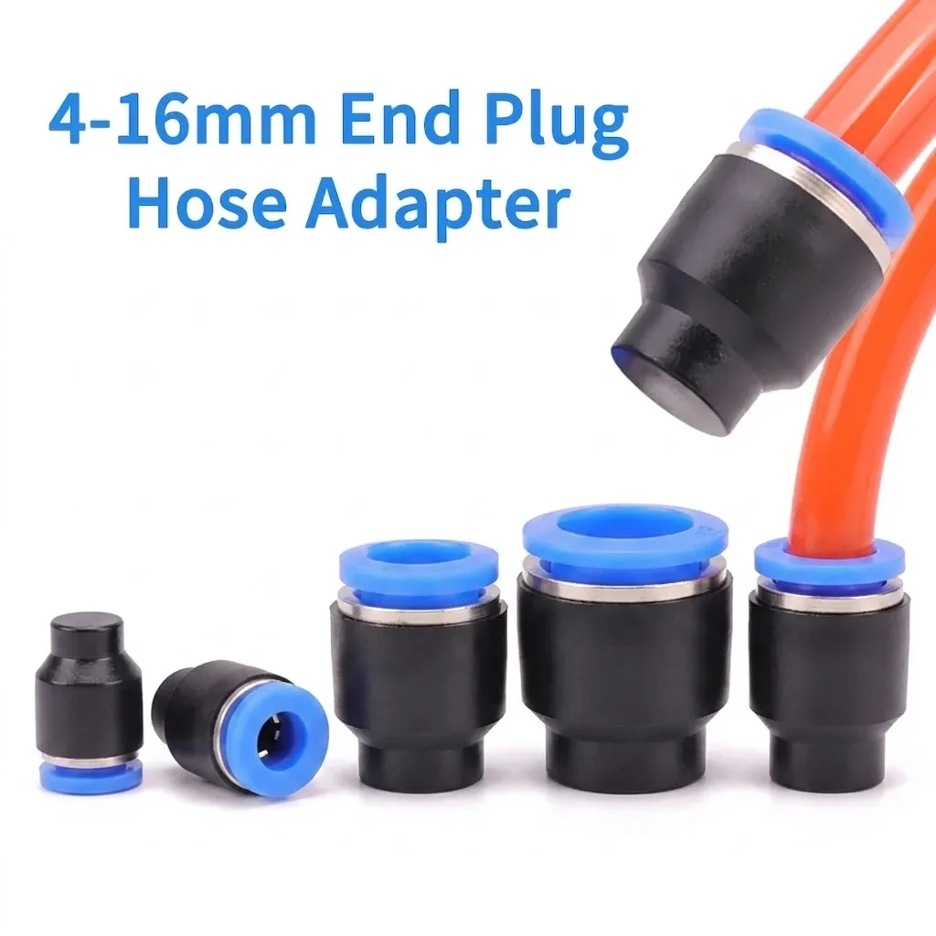 2PCS 4-16mm End Plug Hose DIY Garden Irrigation Pipe Adapter Slip Lock Quick Insert Release Connectors Pneumatic Tube Fittings