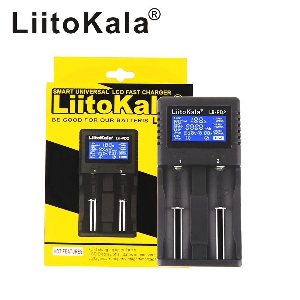 LiitoKala Lii-500 Lii-PD4 Lii-S8 Lii-600 Lii-PD2 Lii-M4 M4S battery Charger for 18650 26650 21700 AA AAA 3.7V/3.2V/1.2V battery