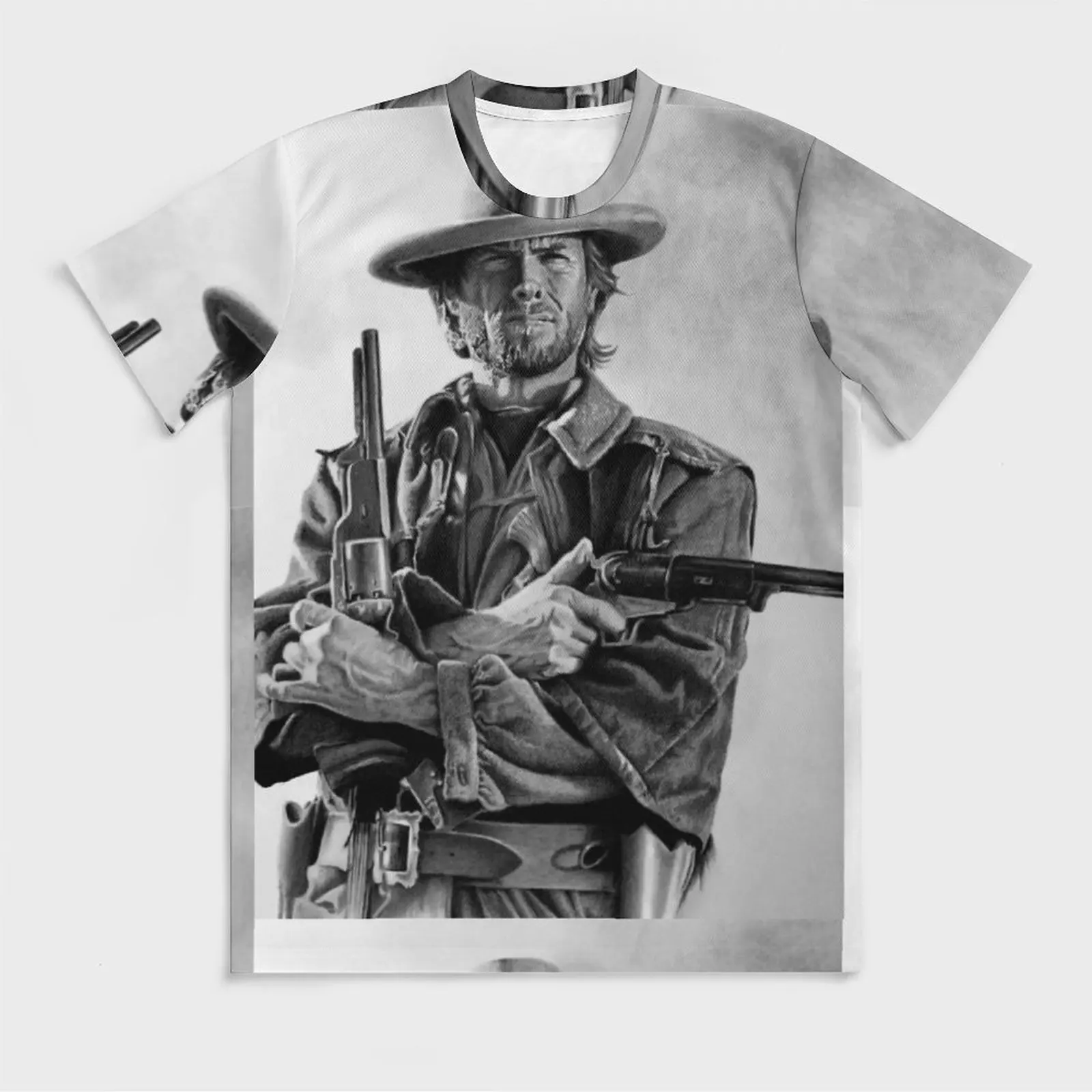 Clint Eastwood Josey Wales T-Shirt Actor Director Hippie T Shirts Short-Sleeved Graphic Tops Original Street Style Oversize Tees