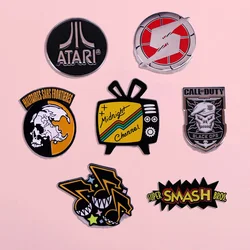 Cartoon Video Game Logo Pin TV World Game Badge Men's Backpack Pin Brooch for Friends Unique Jewelry Gift Accessories
