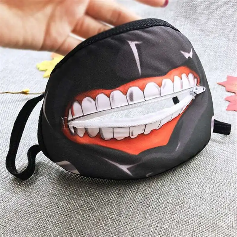 Papapanda Tokyo Ghoul Maske – Ken Kaneki Cosplay Reißverschluss-Maske Aus Weichem Polyester – 18,5x12,5 Cm