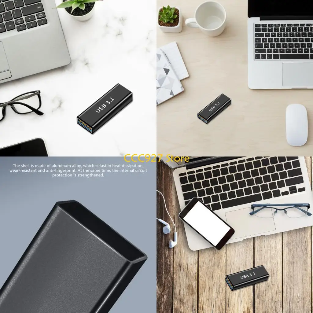 B03F USB 3.1 To Type C Female Port Converter Aluminum Alloy High Performances 10Gbps