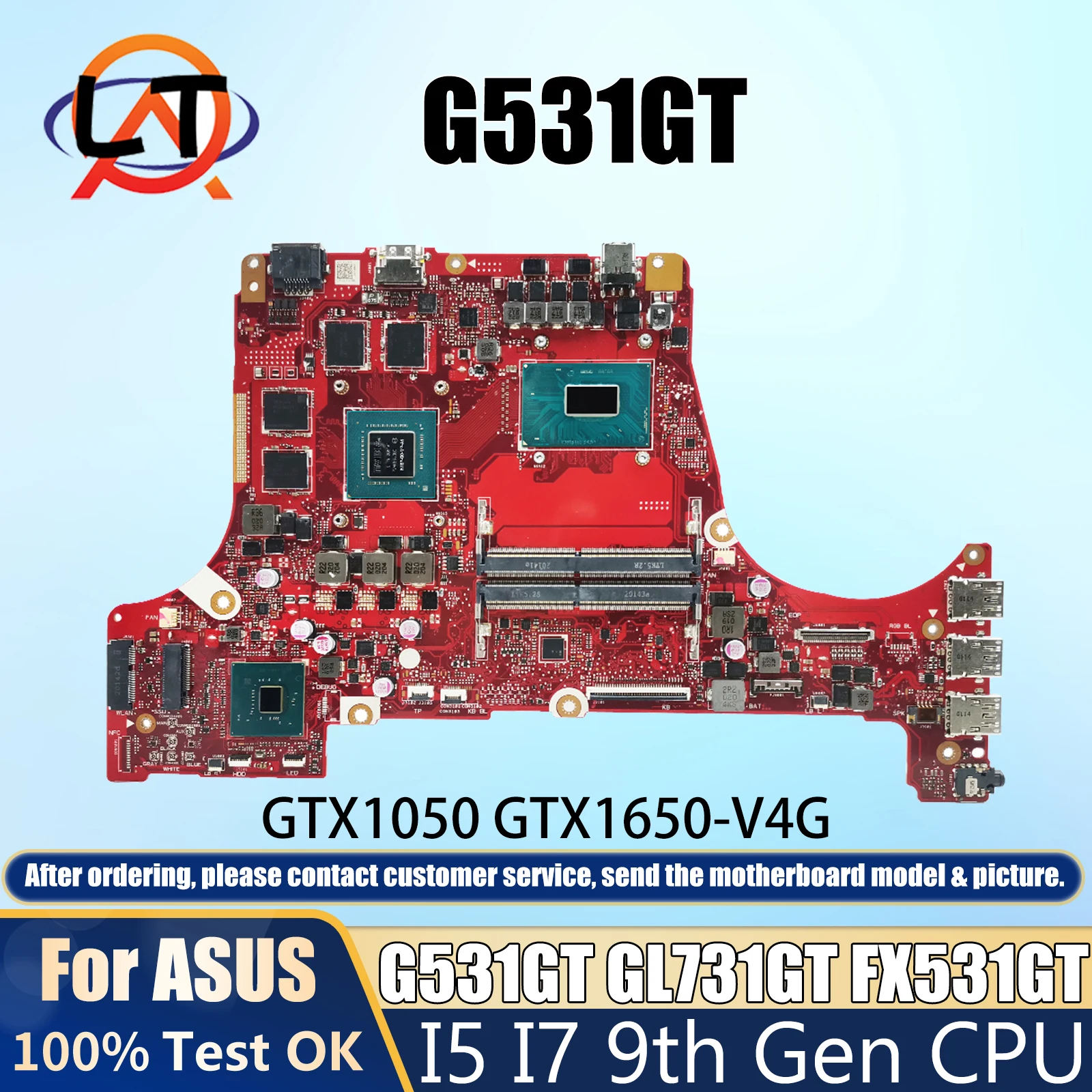 

G531GT/G731GT/G531GD/G731GD For ASUS ROG Strix G531G FX531GD Laptop Motherboard I5-9300H I7-9750H CPU GTX1050-V4G 15/17inch