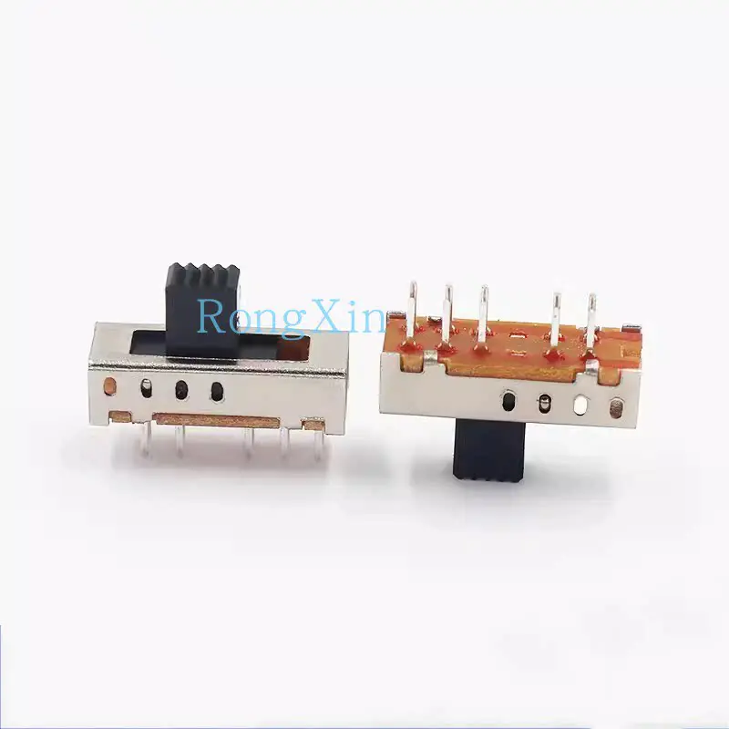 100pcs/ SS-24E01 4-speed toggle switch without fixed feet 10-foot double-row vertical 4-speed toy sliding power switch