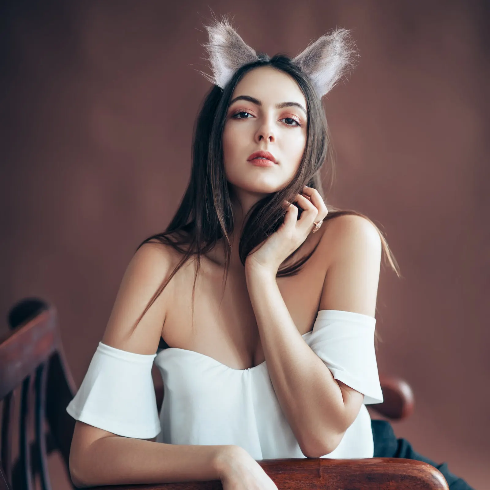 

Повязка на голову с ушками лисы, креативный изящный аксессуар для волос для вечеринок, повязка на голову с ушками животных, реквизит для костюмов на фестивали и косплей, головной убор для девочек