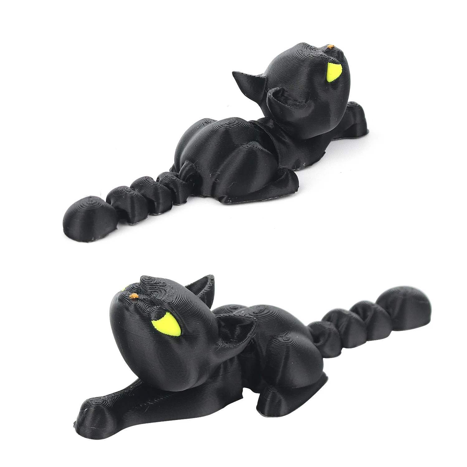 3D printed domineering cat, 3D multi-color model toys, simulated animal models, parent-child interactive entertainment