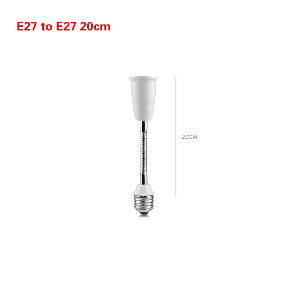 20/30/40/50/60cm E27 to E27 Base LED Lamp Holder Extension Adapter Converter Screw Socket Extender Light Bulb Holder, image 9