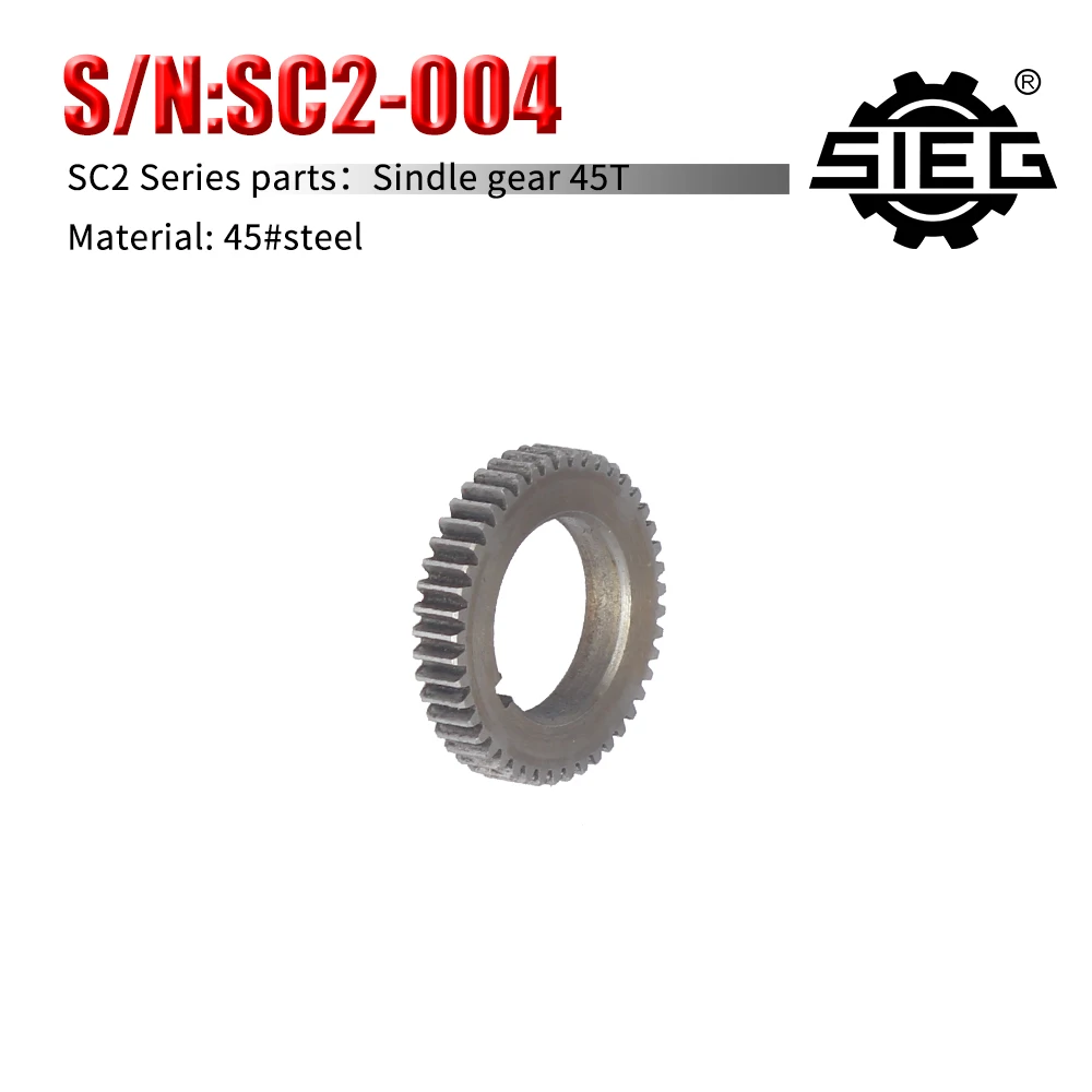 Spindle Gear 45 Teeth SEIG SC2-004&JET BD-X7&Grizzly G0765 Mini Lathe Steel Gear Spares