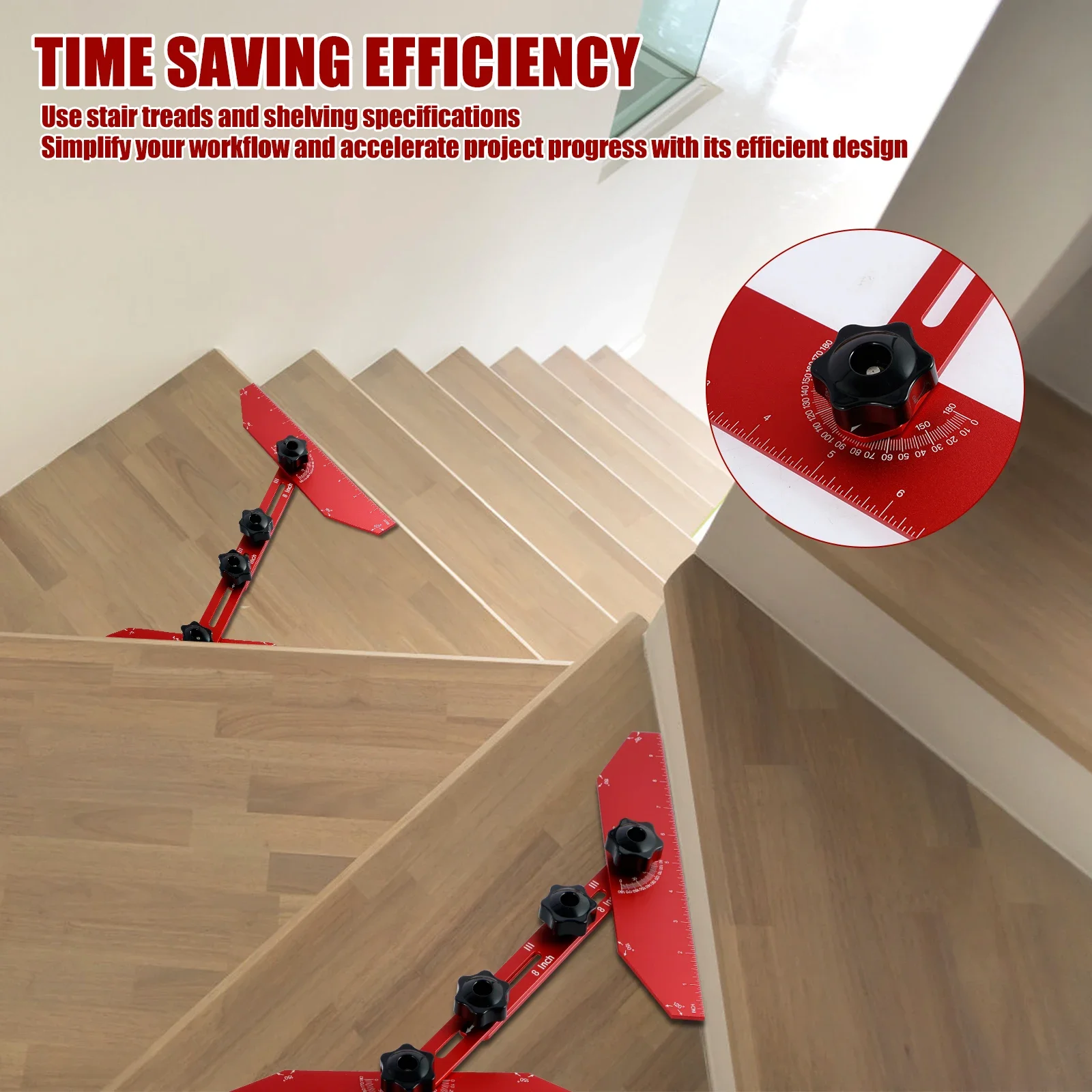 

Деревообрабатывающие инструменты, набор линеек для измерения лестницы, алюминиевый сплав, точный измеритель протектора лестницы, портативный шаблон протектора лестницы и приспособление для полок