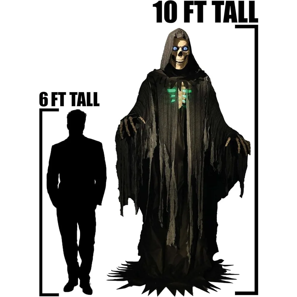 Towering Reaper Animated Prop 10' Halloween Animatronic Lifesize