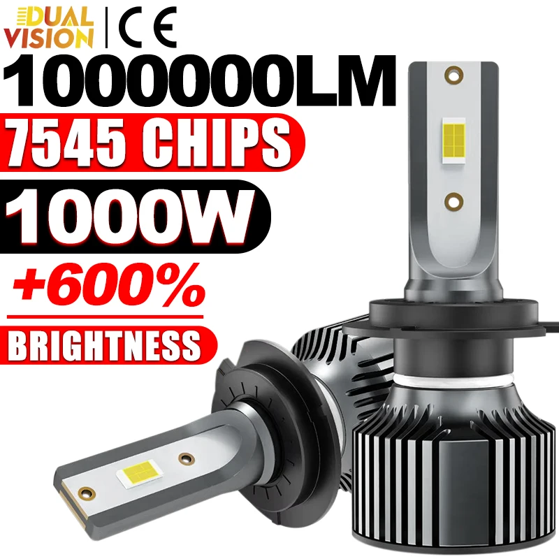 

Светодиодные автомобильные фары H4 H7 светодиодные H1 H3 H11 H8 H9 H27 880 881 9005 9006 HB3 HB4 9012 1000 Вт Лампы для фар Canbus Авто противотуманные светодиодные фары 12 В