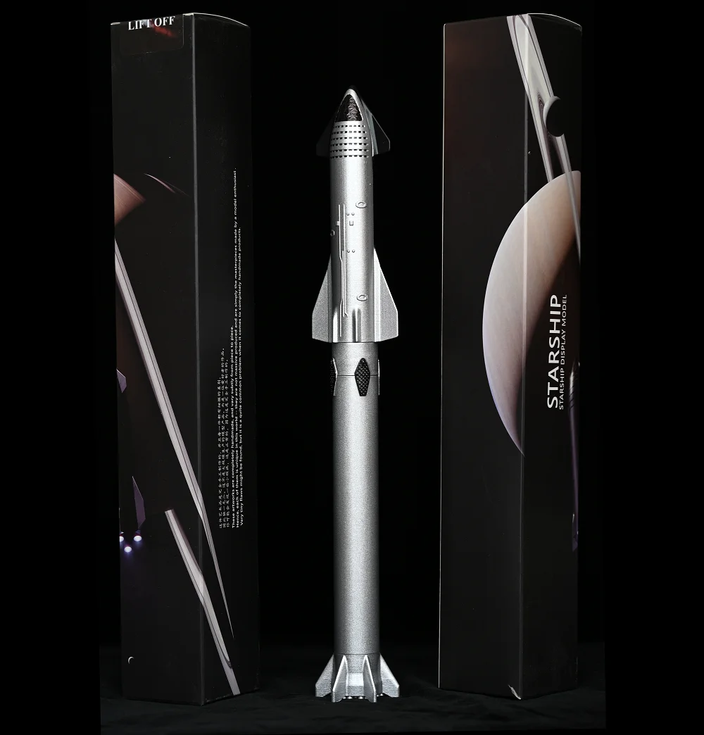 SpaceX Starship Rocket Model Starship Super Heavy Rocket BFR Exquisite Model Decoration Office Desktop Ornaments Birthday Gift