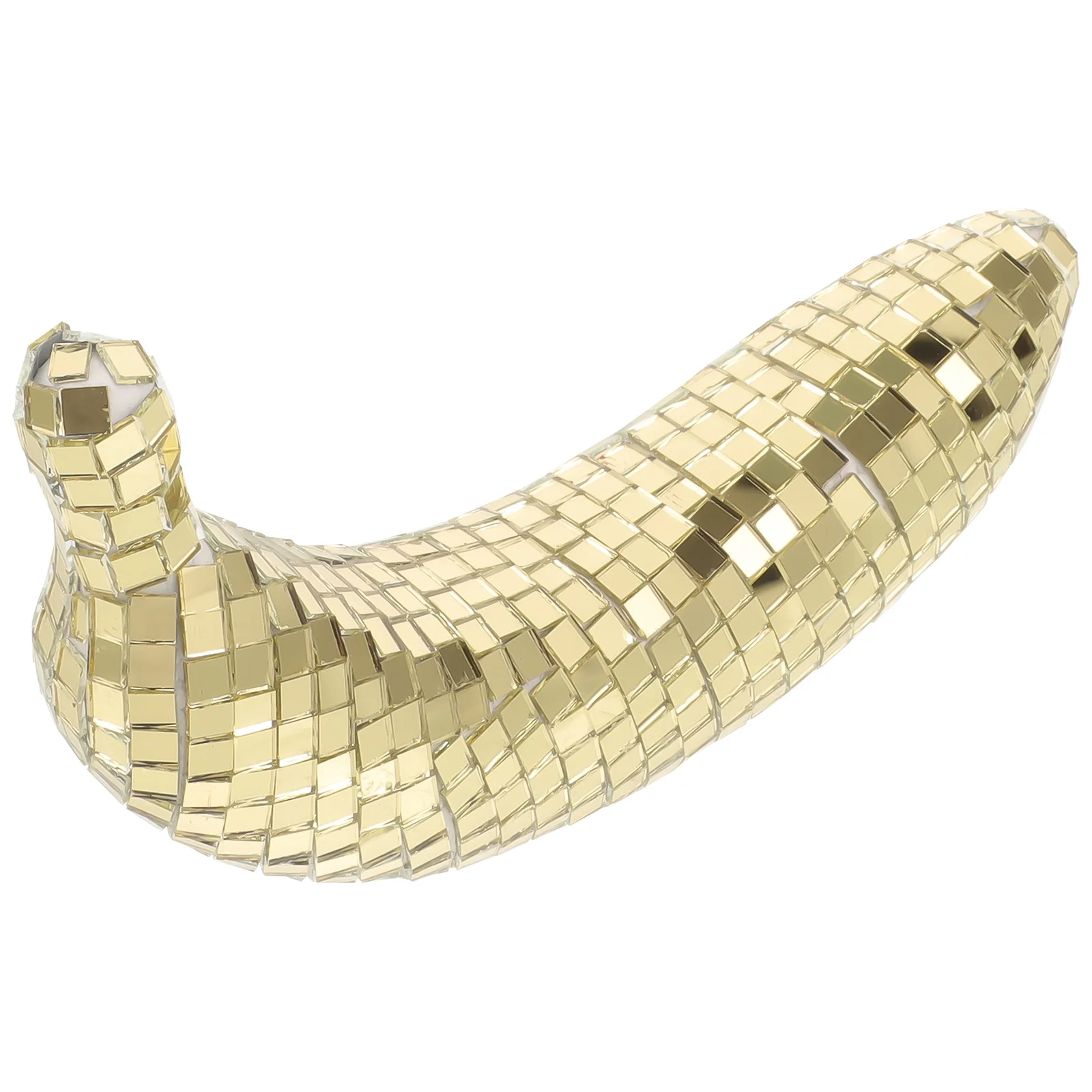 

Shiny Mirror Banana Ornament for Home Decor Disco Theme Party Supply Desktop Fruit Decoration Living Room Shelf Accent