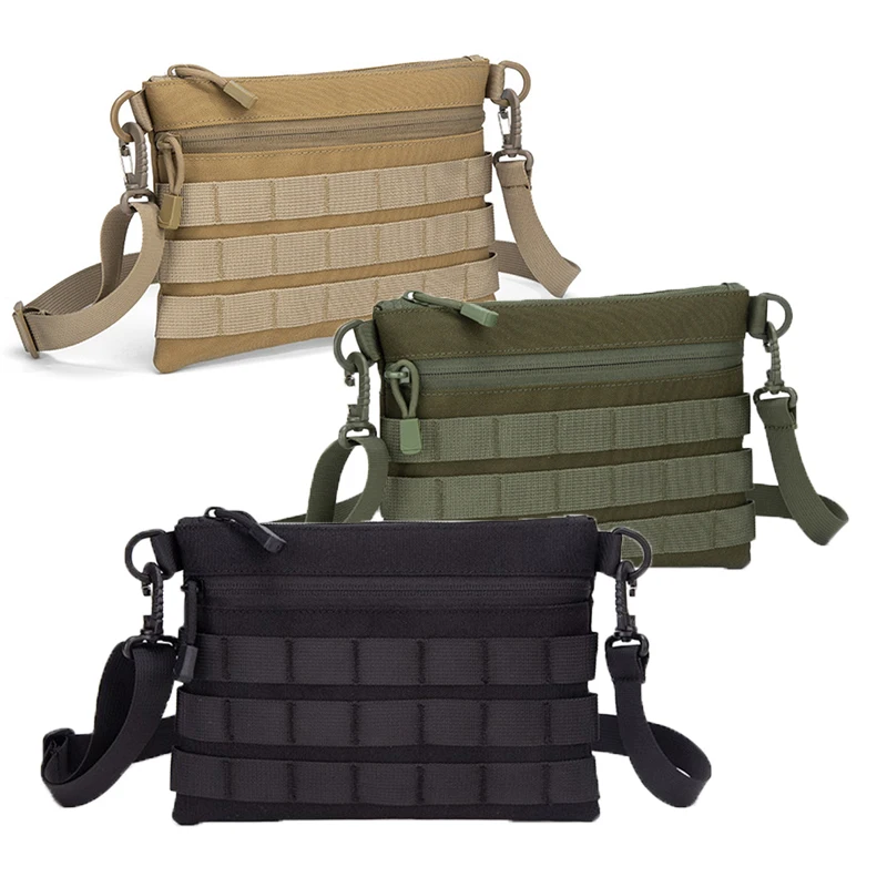 

Tactical MOLLE Crossbody Bag Portable 600D Nylon Water Resistant EDC Shoulder Bag for Daily Commute Outdoor Hiking Hunting