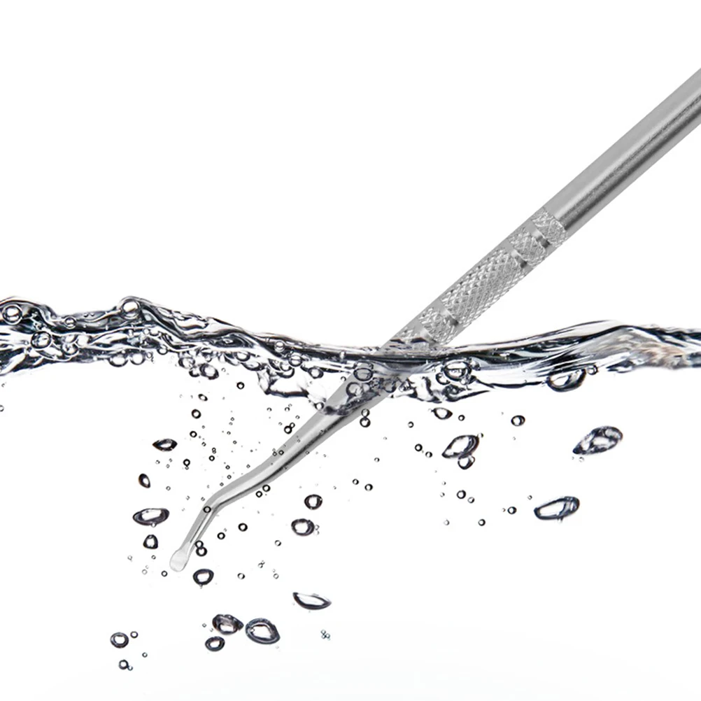 

Stainless Steel Nail Pusher Spoon Double Head Cuticle Remover Tool Home Salon Lightweight Portable Manicure Kit Silver Gift