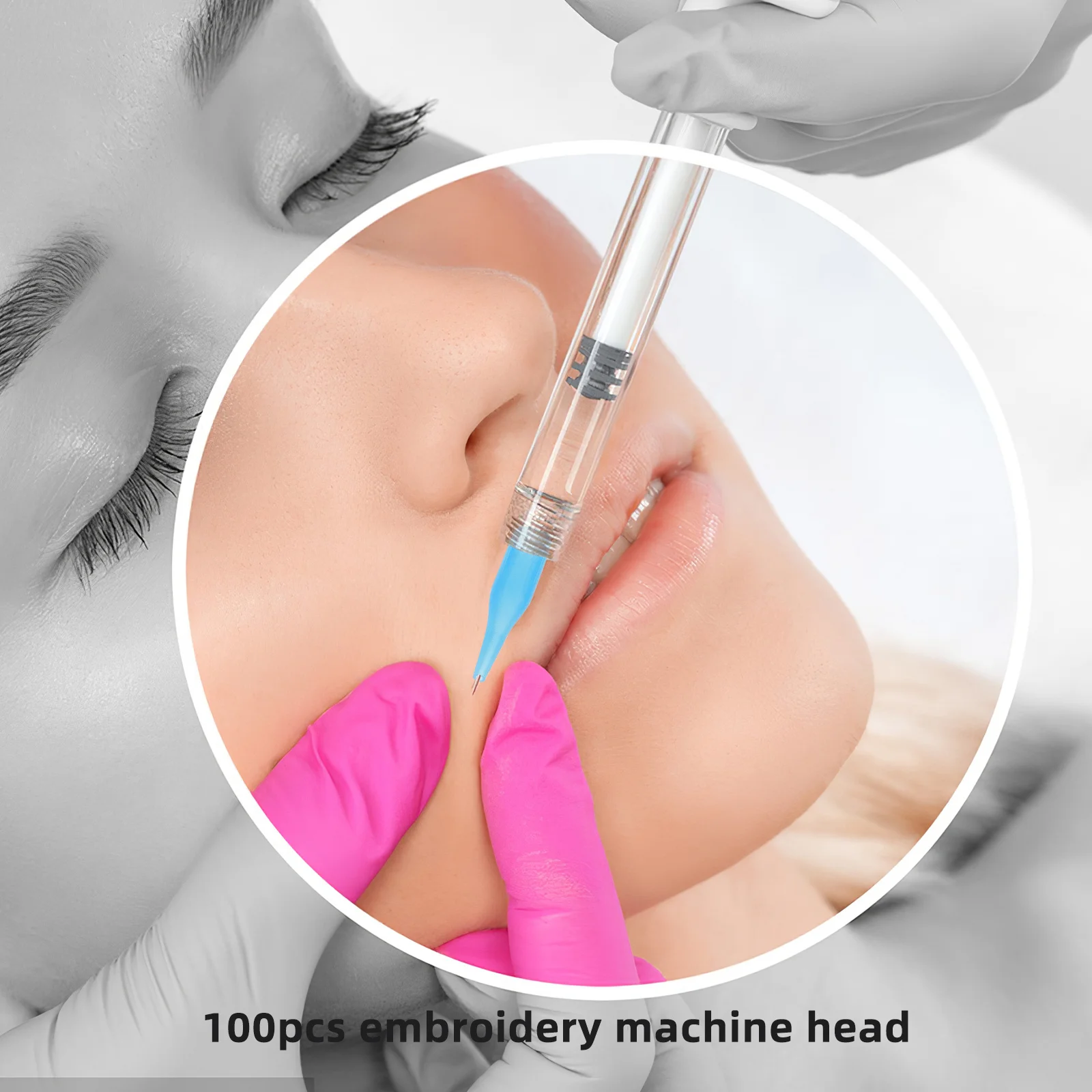 

100Pcs Disposable Tips Plastic Nozzles for Coloring Smooth Ink Flow Innovative Curve Design Long-Lasting Use