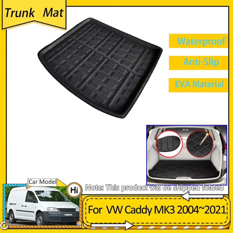 

Car Trunk Mat For Volkswagen VW Caddy 2K MK3 2004~2021 Cargo Boot Pad Protective EVA Waterproof Carpet Liner Accessories Floor