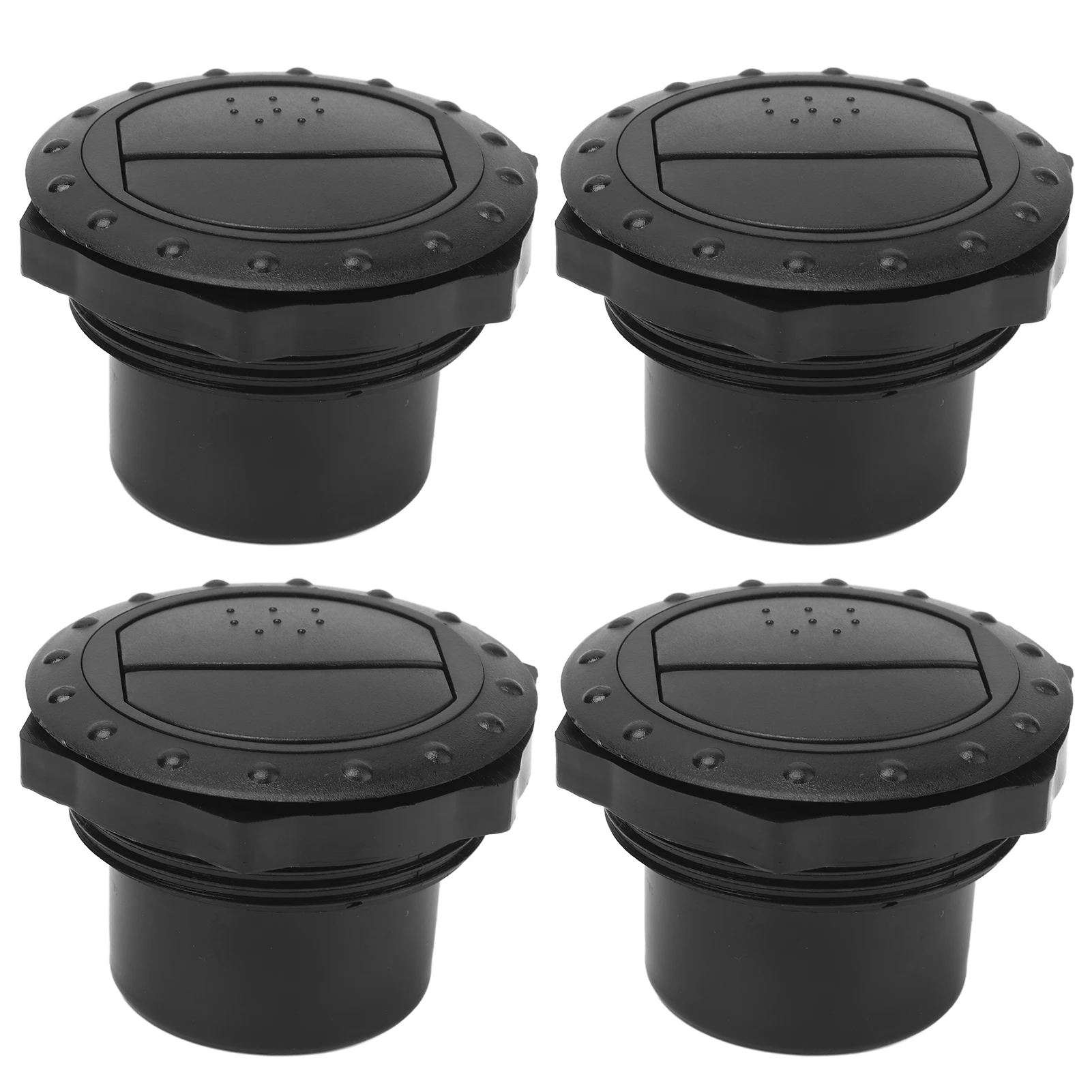 4PCS RV Dashboard Air Conditioning Outlet Deflector 60mm Hole Universal Knob Style Black for RVs Buses Yachts