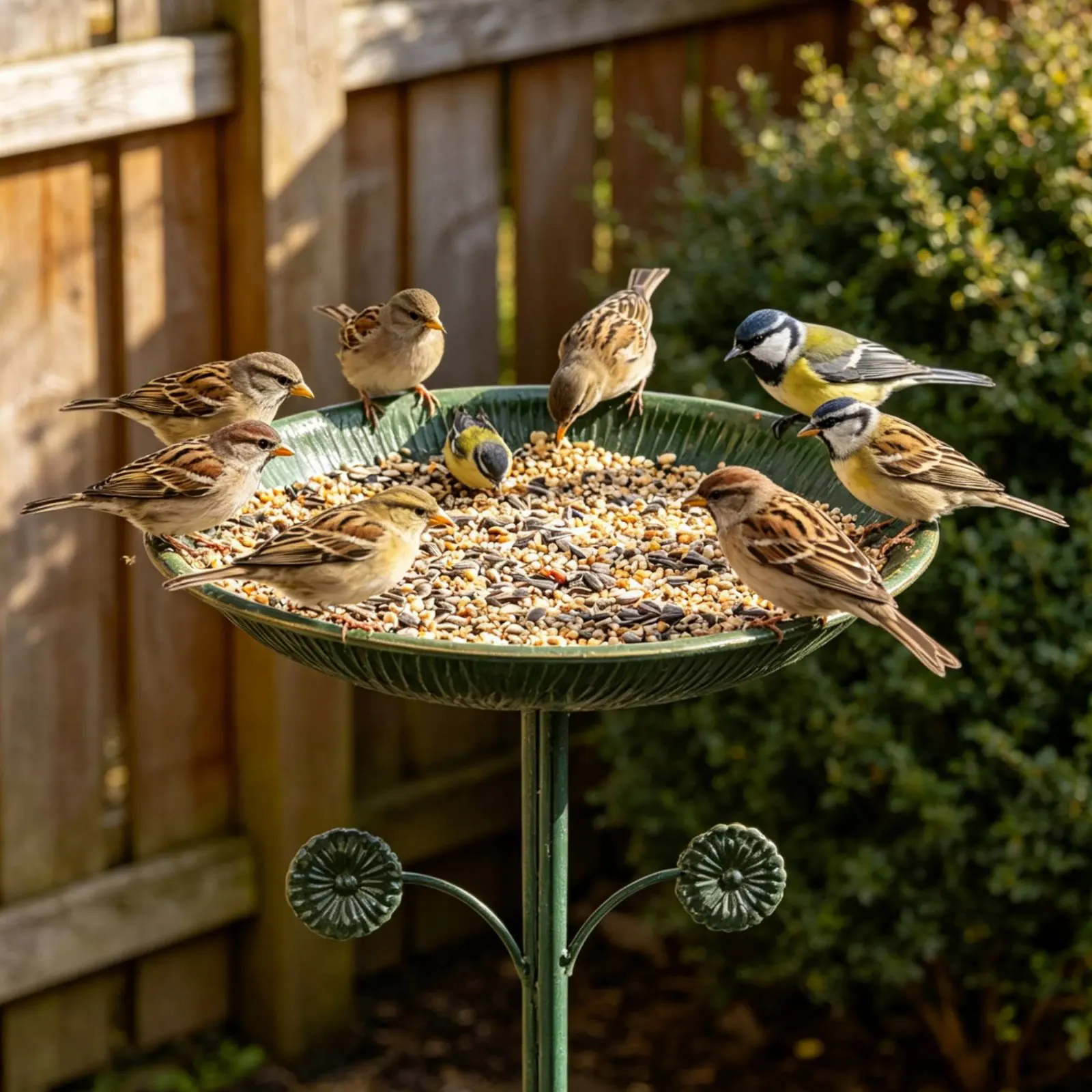 Bird Bath Feeder Bowl Twofold Use Vintage Bird Bath Stand Rustic Design Outdoor Decorative for Backyard - view 3