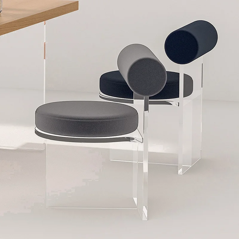 Light Luxury Crystal Acrylic Transparent Makeup Home Dining Chair Casual Simple Chair Dressing Network Red Makeup Chair New