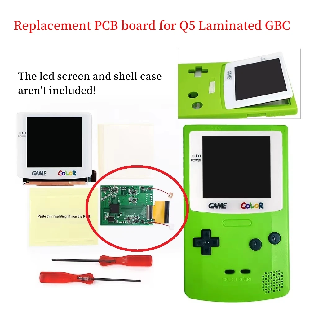 Replacement PCB Board Q5 Laminated OSD Menu Retro Pixel IPS Screen PCB Board For Game Boy Color For GBC