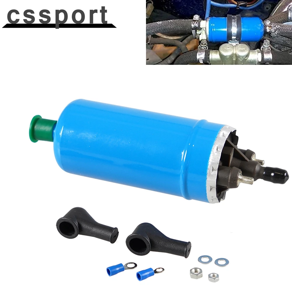 Universal blue high pressure Electric Fuel Pump External Connector 0580464038 for Benz Renault BMW Alfa Peugeot 405 Opel Citroen