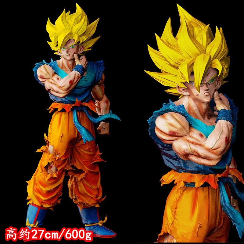 Nueva figura de Dragon Ball Son Goku, figuras de Super Saiyan Goku, figura de acción de Goku de pelo amarillo, modelo Gk, estatua de juguete, regalos personalizados