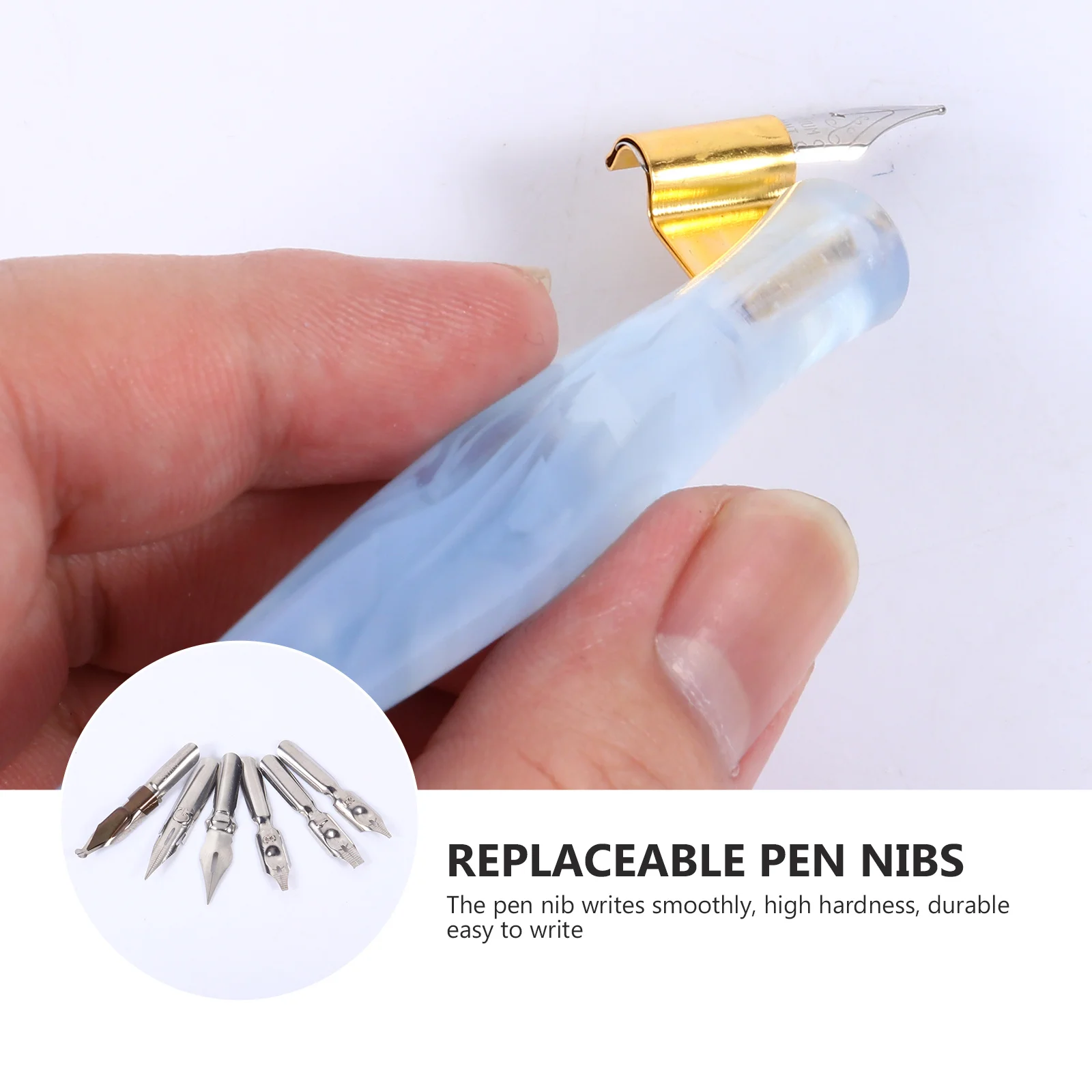 

1 Set Vintage Dip Pen Set 6 Replaceable Nibs Smooth Writing Lightweight Calligraphy Pen Gift Art Supplies For Friends Family